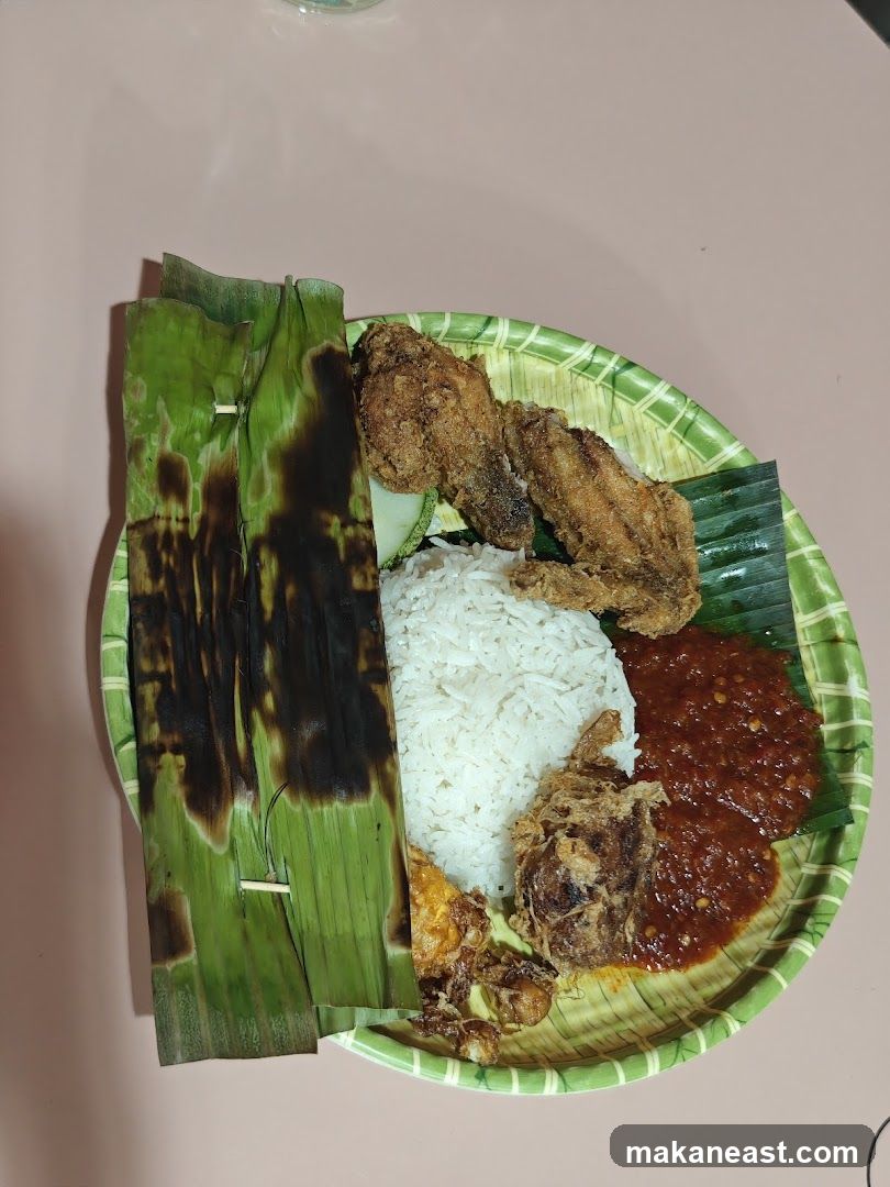 Nasi Lemak with Fried Chicken