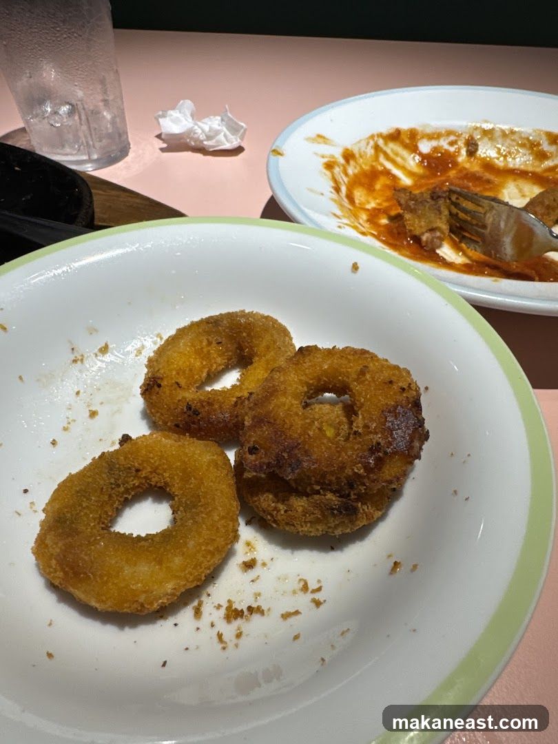 Fried Onion Rings on a Plate