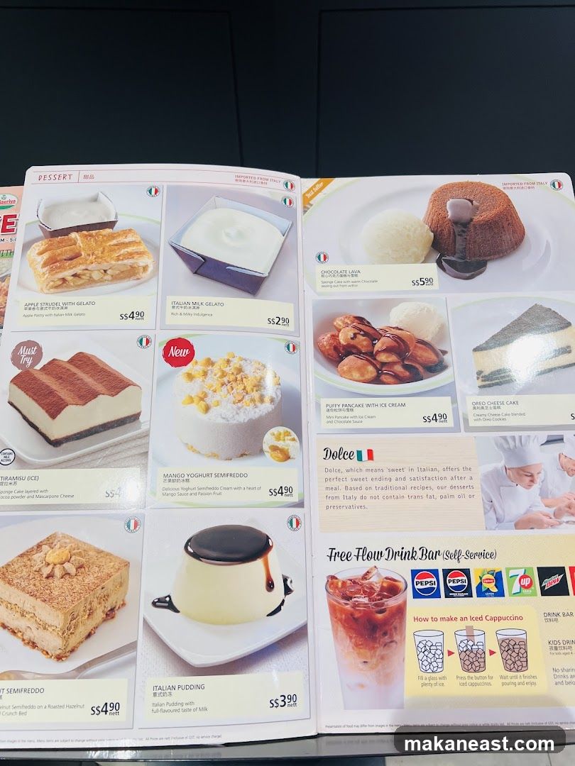 Dessert Menu