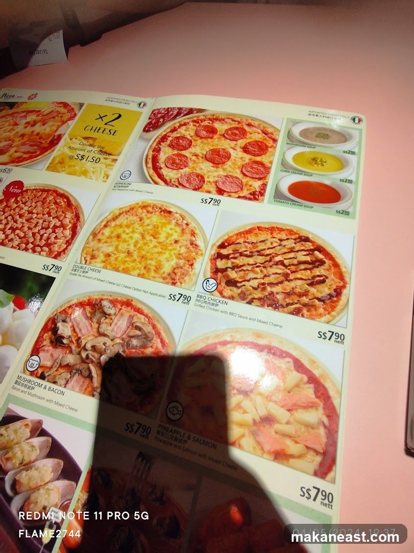 Pizza Menu