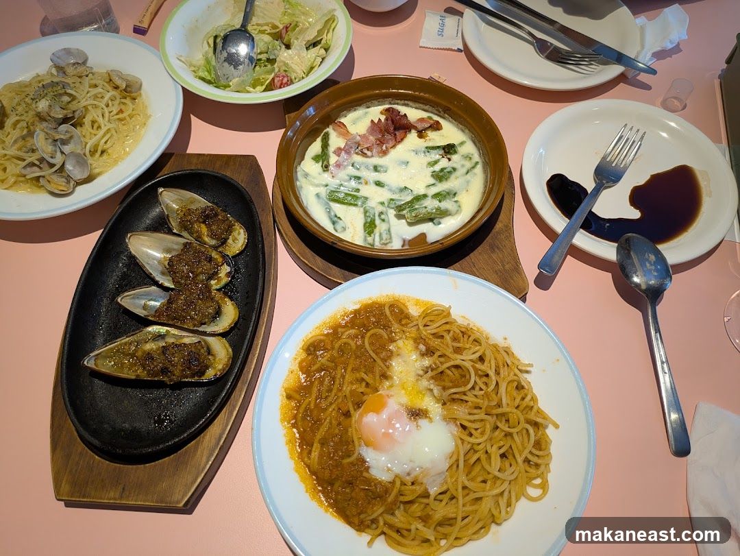 Table with various dishes