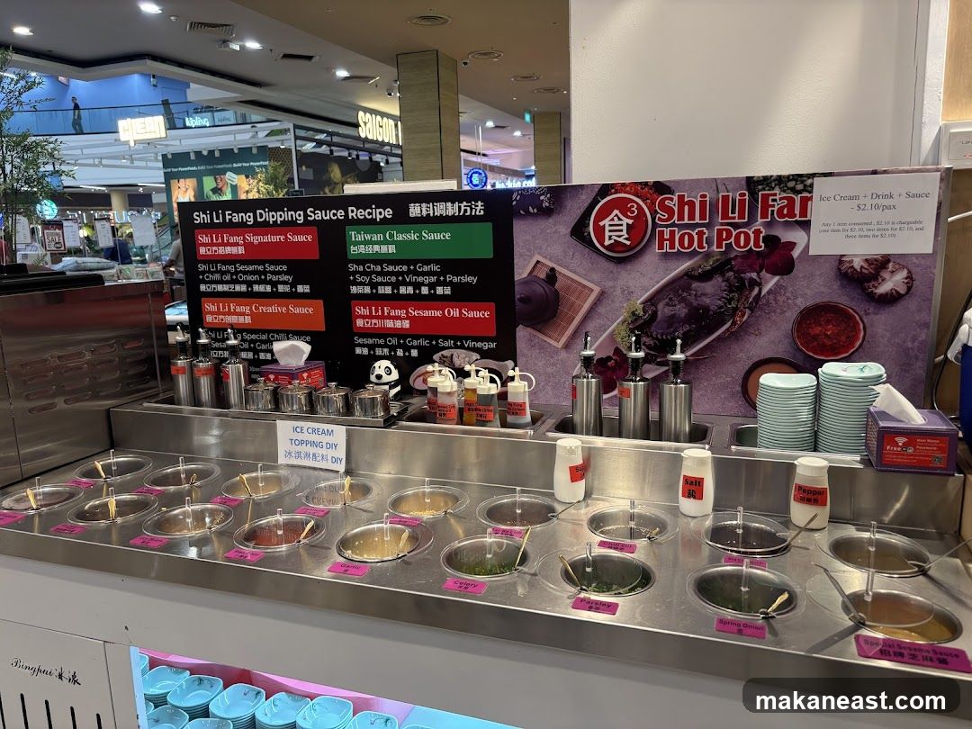 Shi Li Fang Hot Pot Dipping Sauce Station