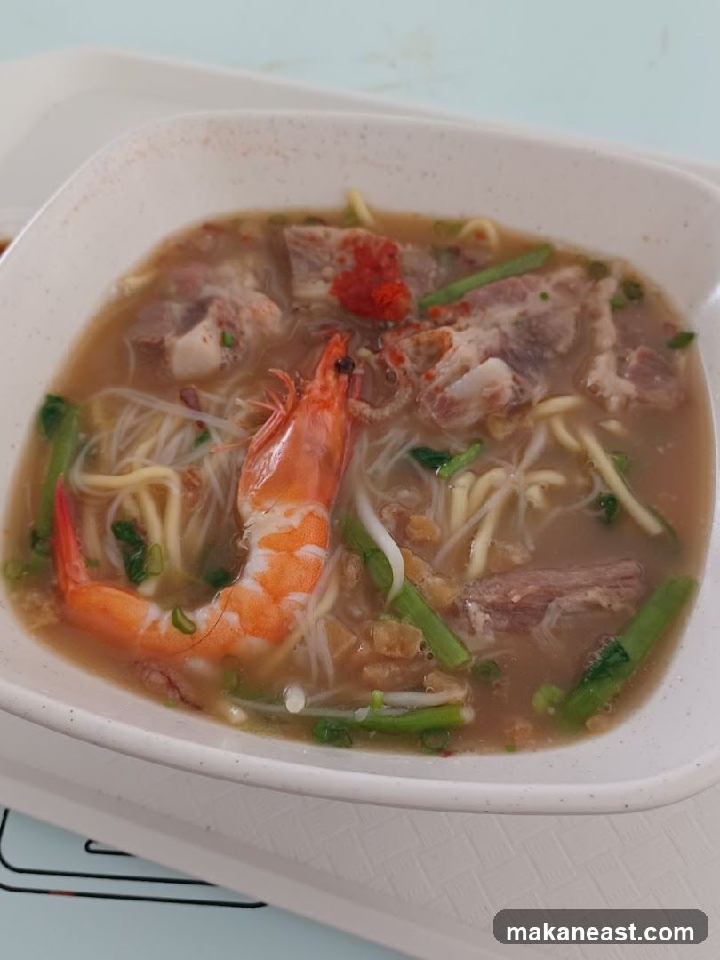 Shrimp and Pork Rib Noodle Soup