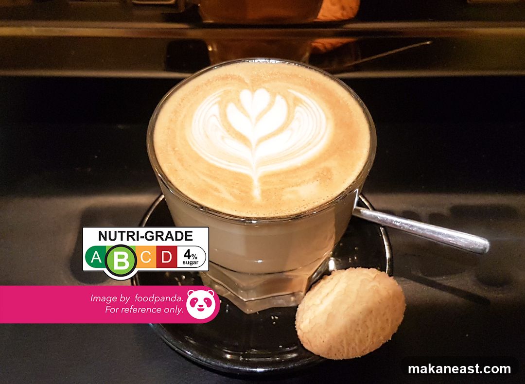 Latte with Nutri-Grade Label