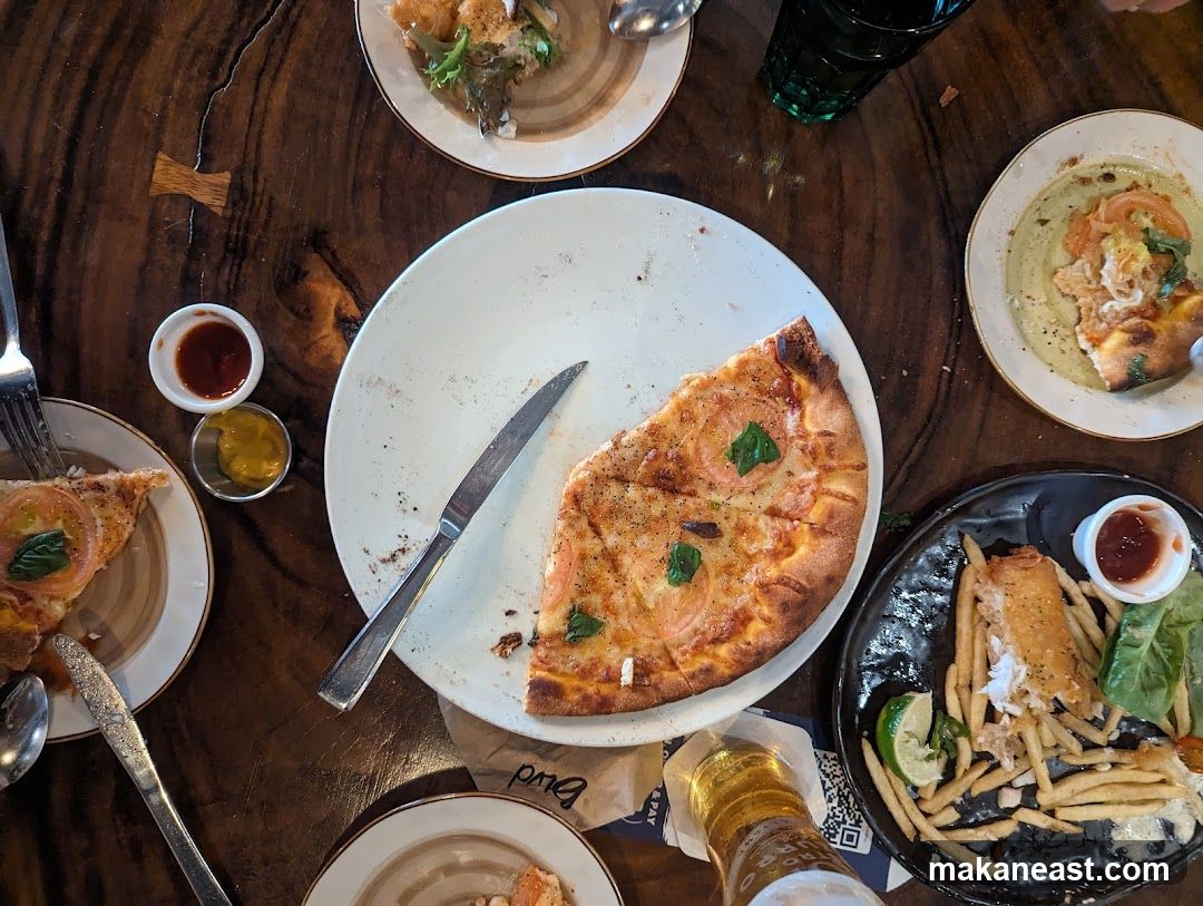 Pizza and Fish and Chips