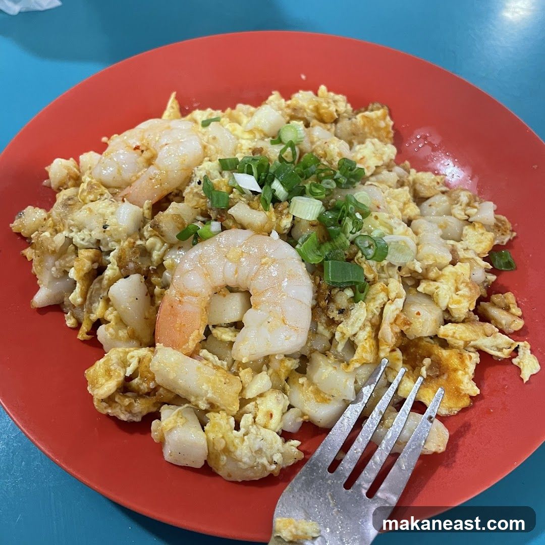 Fried Carrot Cake with Shrimp