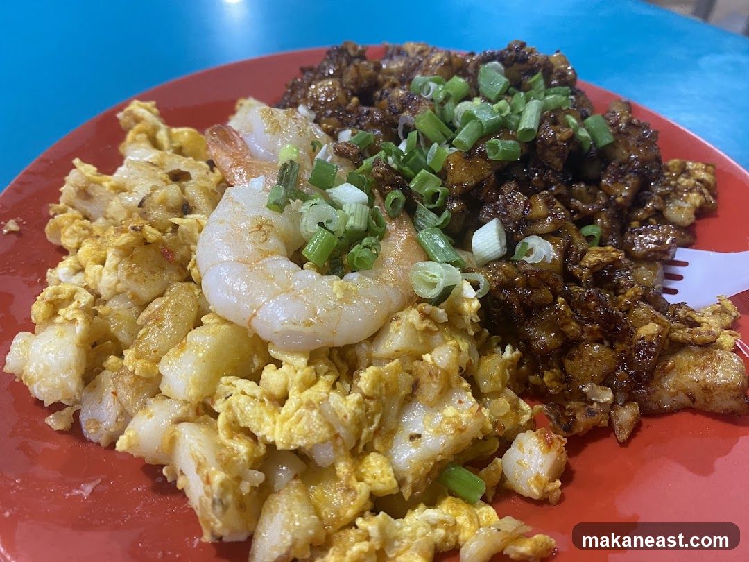 Fried Carrot Cake with Shrimp