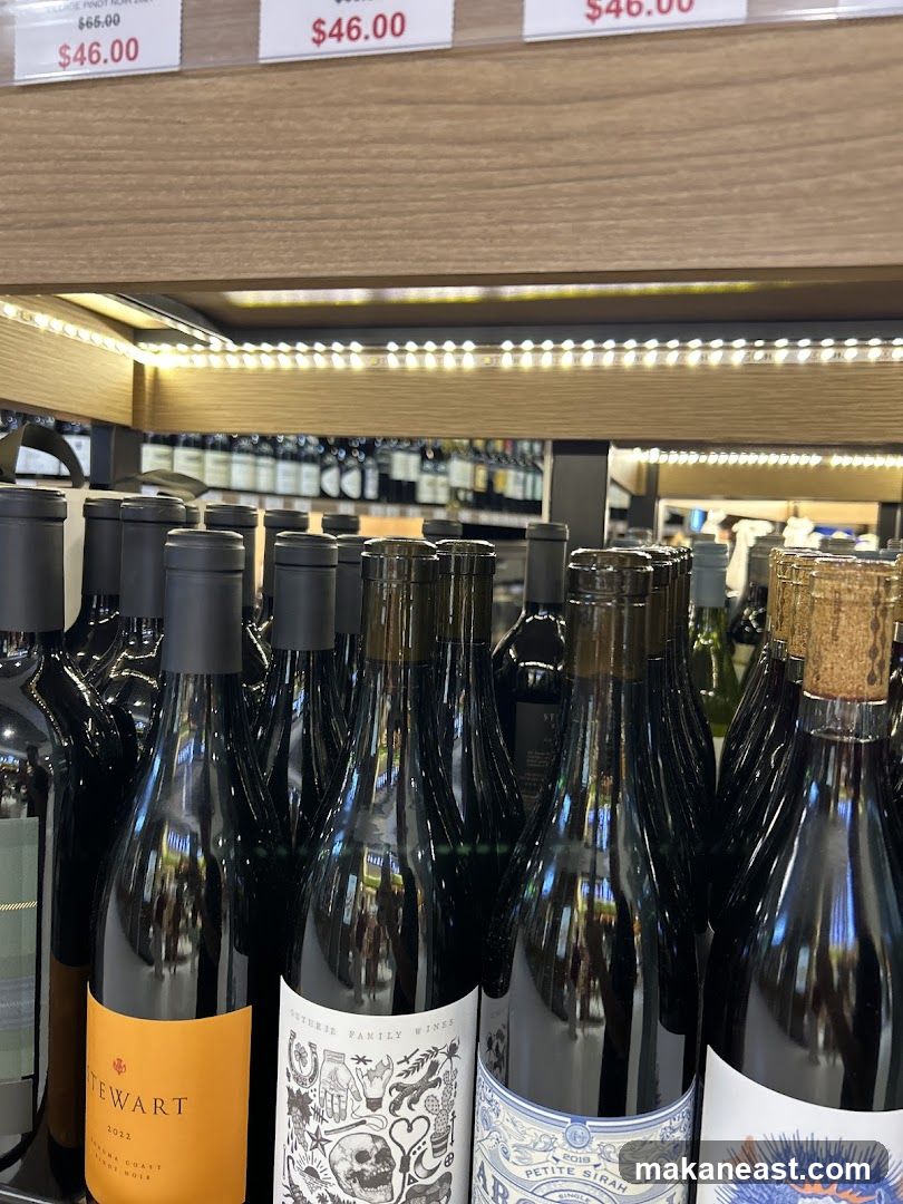 Wine Bottles on Display