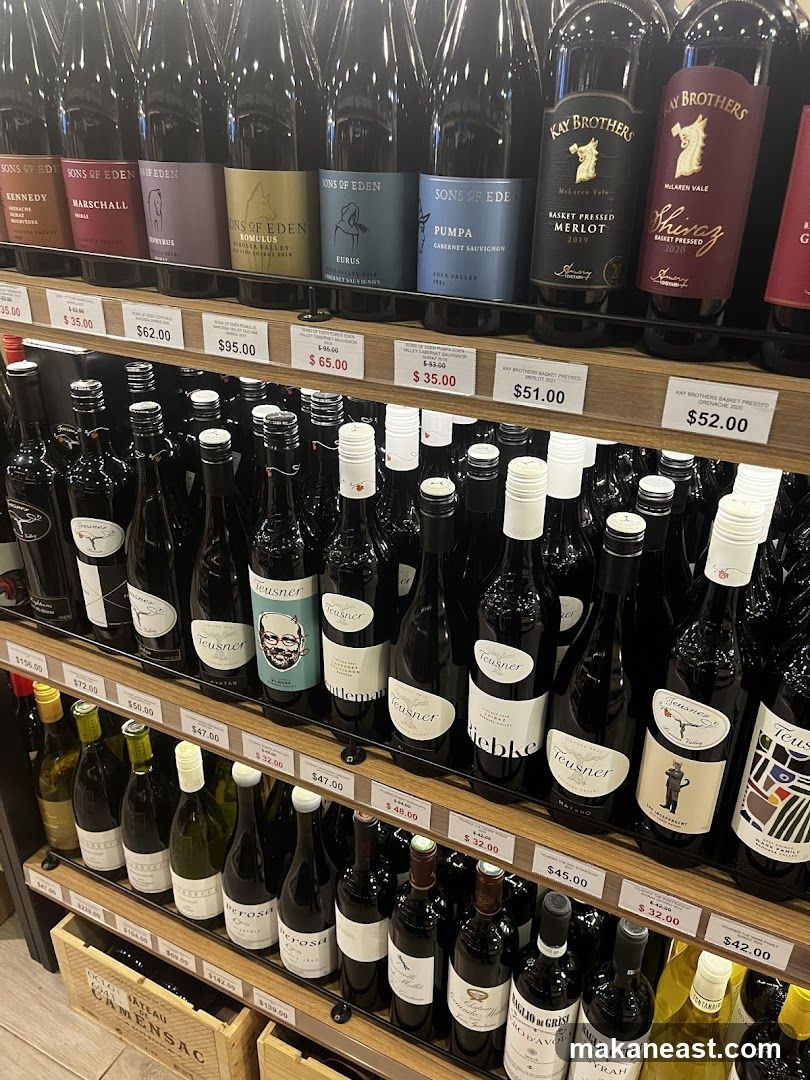 Wine Bottles on Shelves