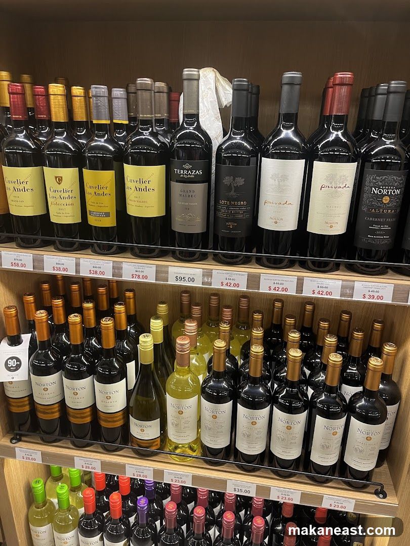 Wine Bottles on Shelves