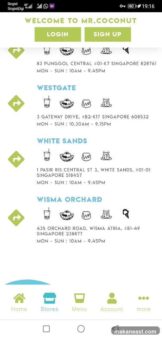 Mr. Coconut Store Locations