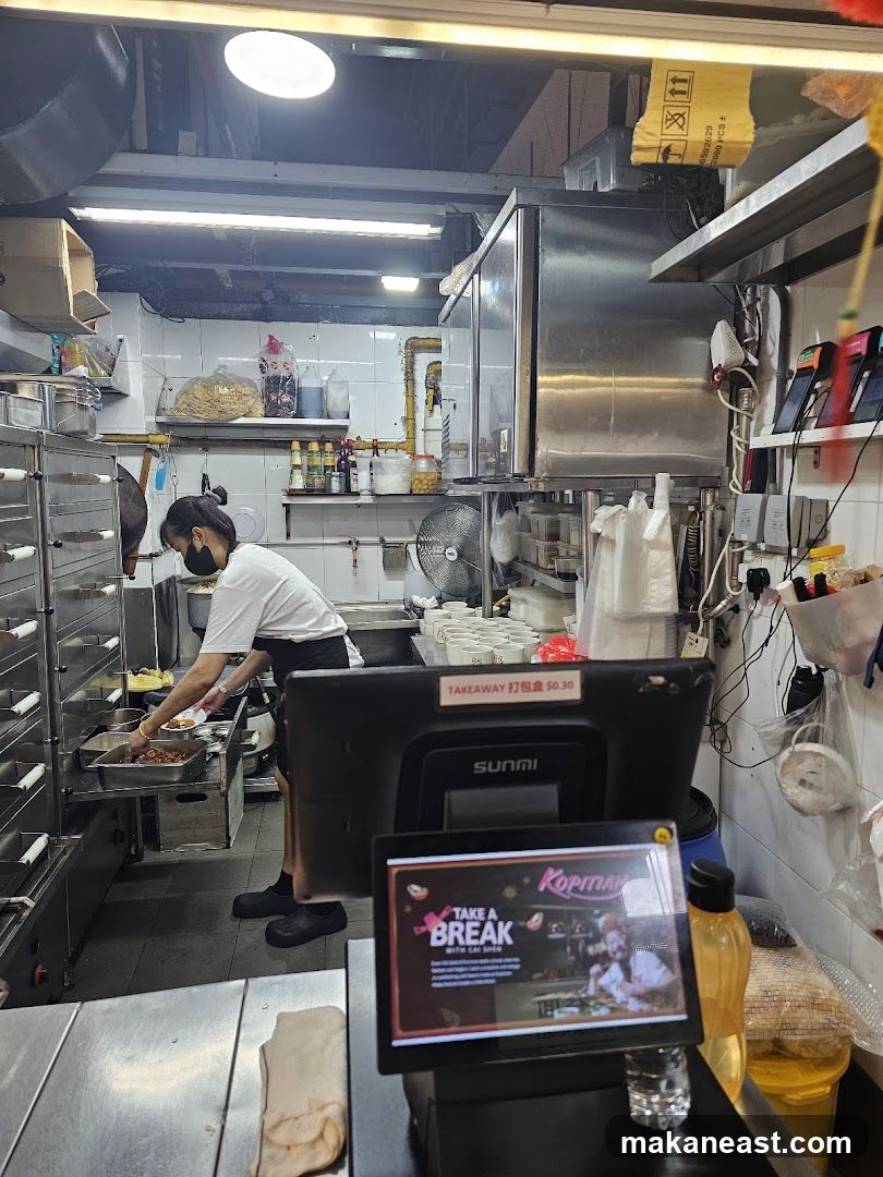 Kitchen Counter with Staff