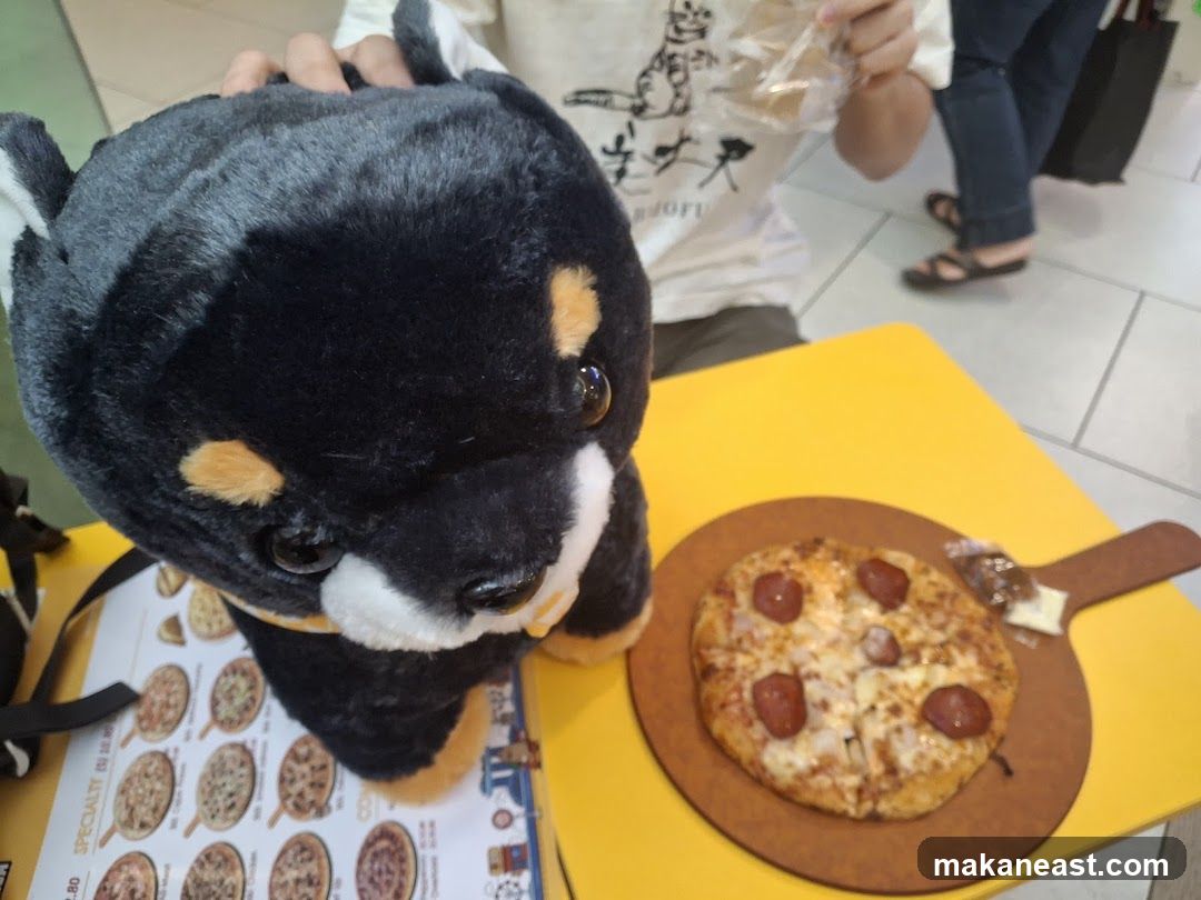 Plush Dog and Mini Pizza