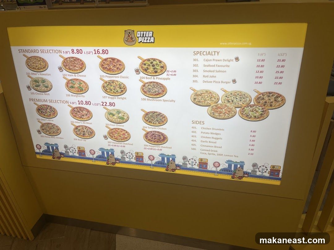Otter Pizza Menu