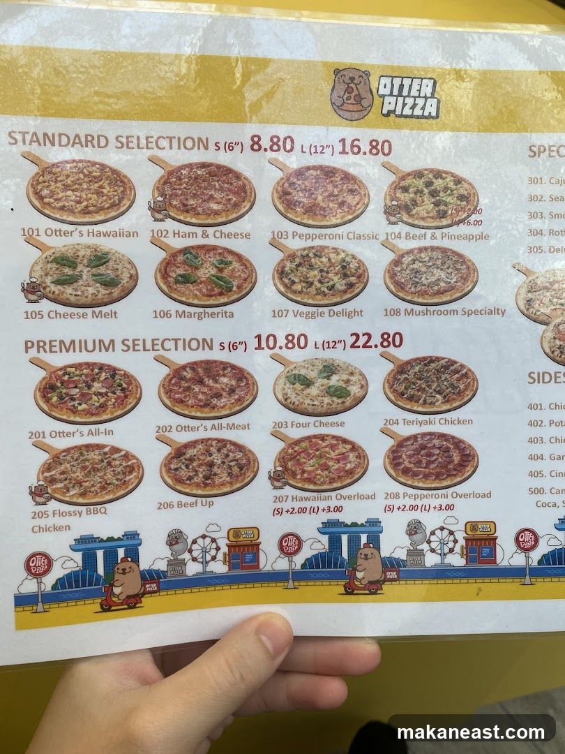 Otter Pizza Menu