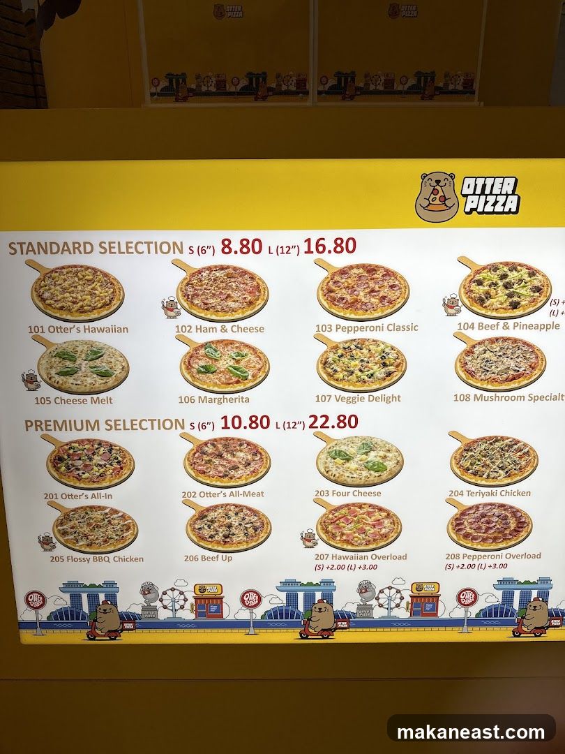 Otter Pizza Menu
