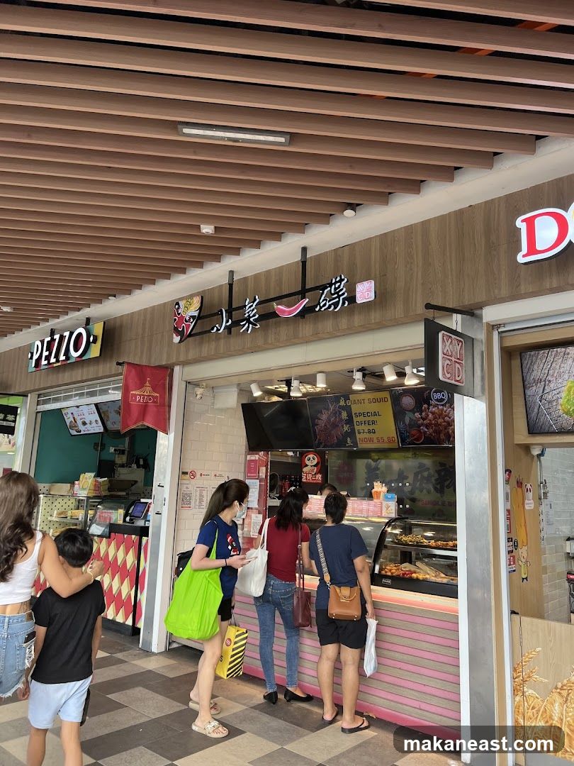 Food stalls in a marketplace