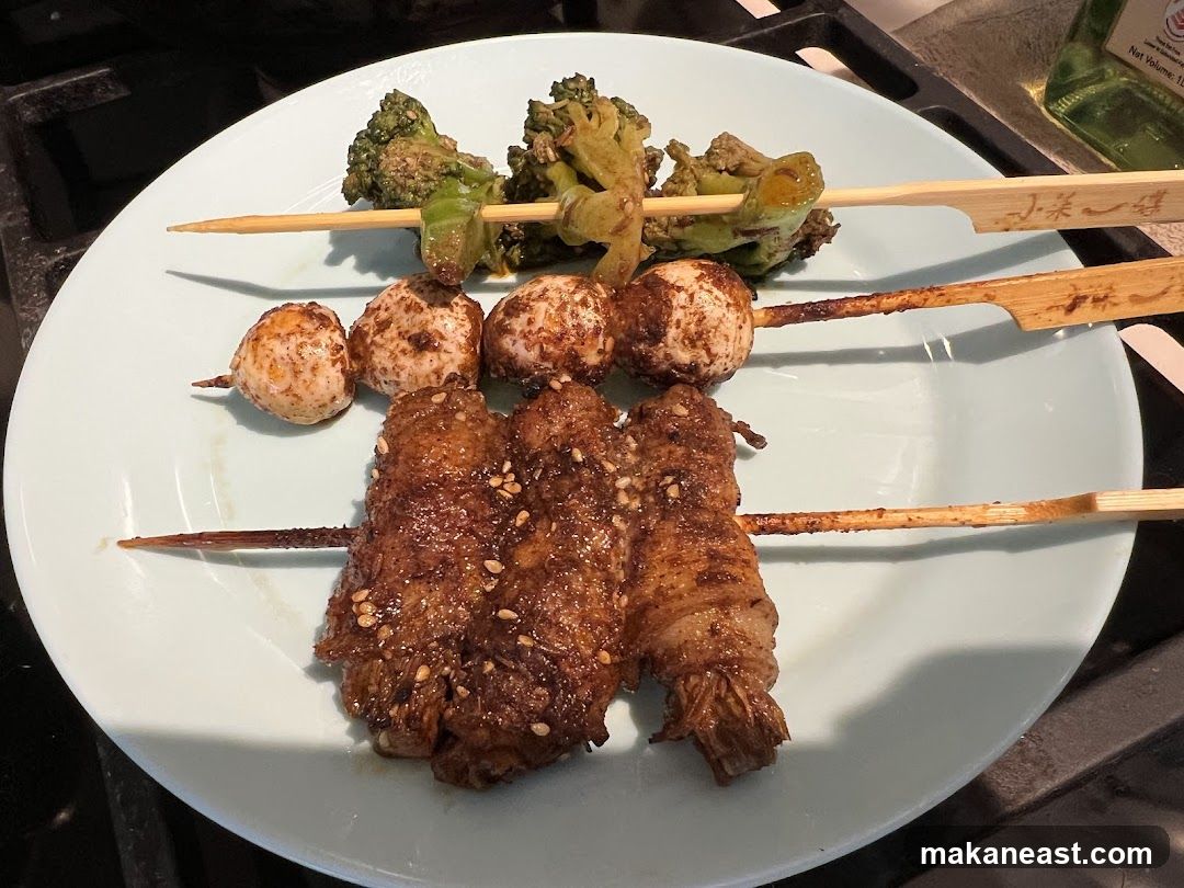Skewers of Food