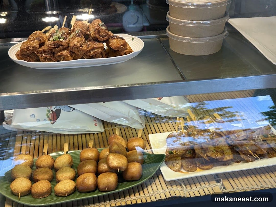 Fried Snacks in Display Case