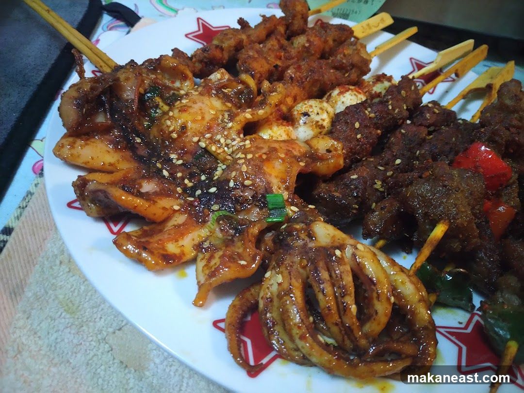 Skewered Meats and Seafood
