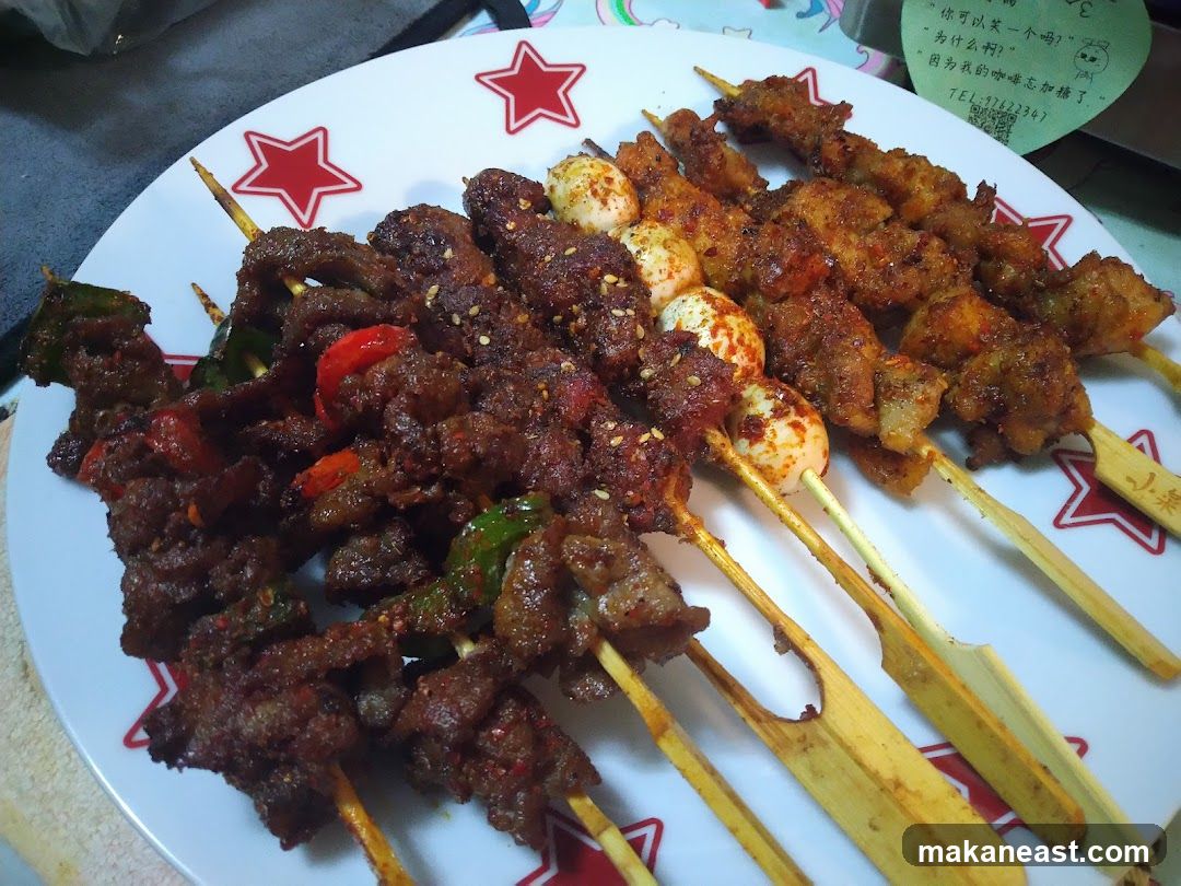 Skewers on a Plate