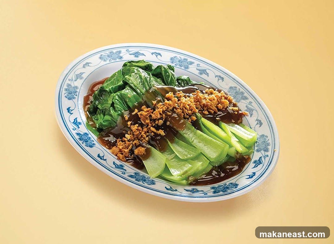 Steamed Greens with Garlic and Sauce