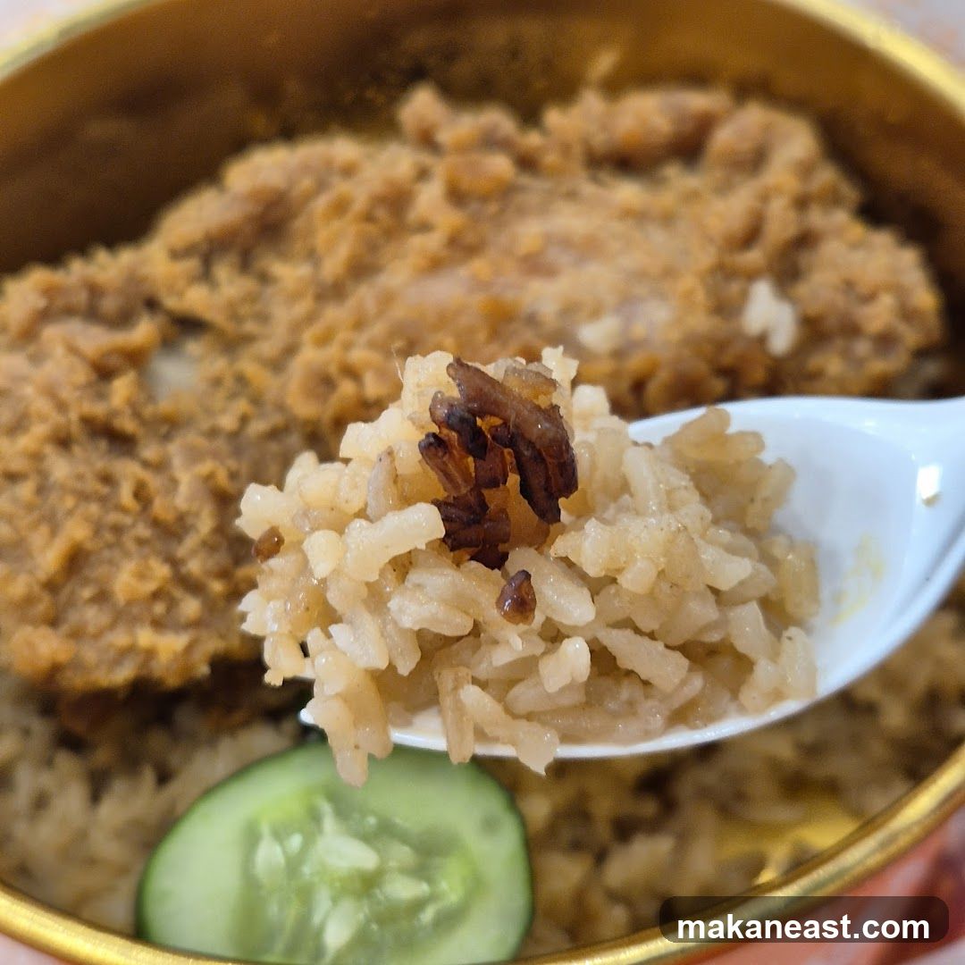 Close-up of Hainanese Chicken Rice