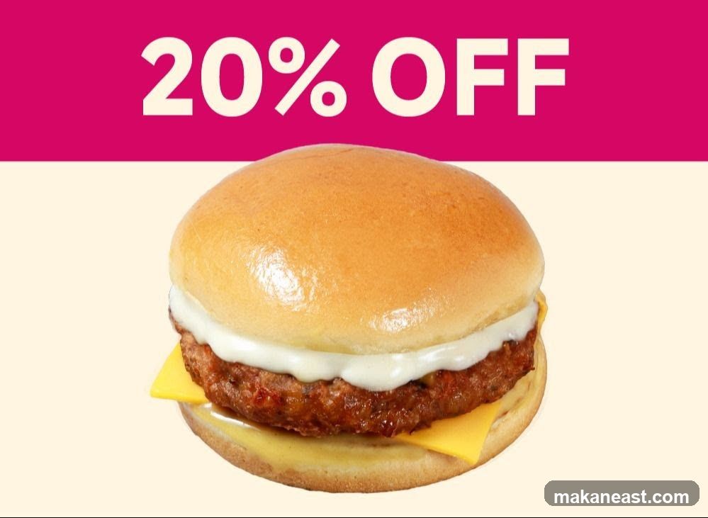 Burger with 20% Off Offer