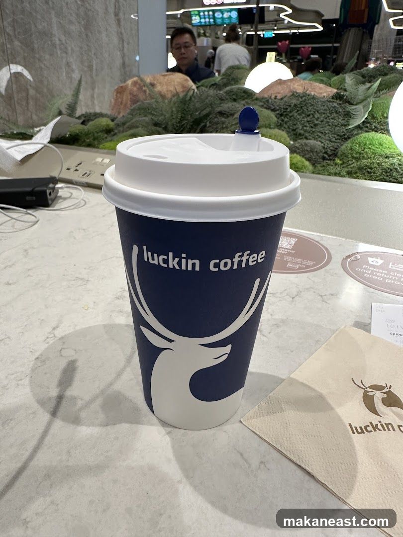 Luckin Coffee Cup and Napkin