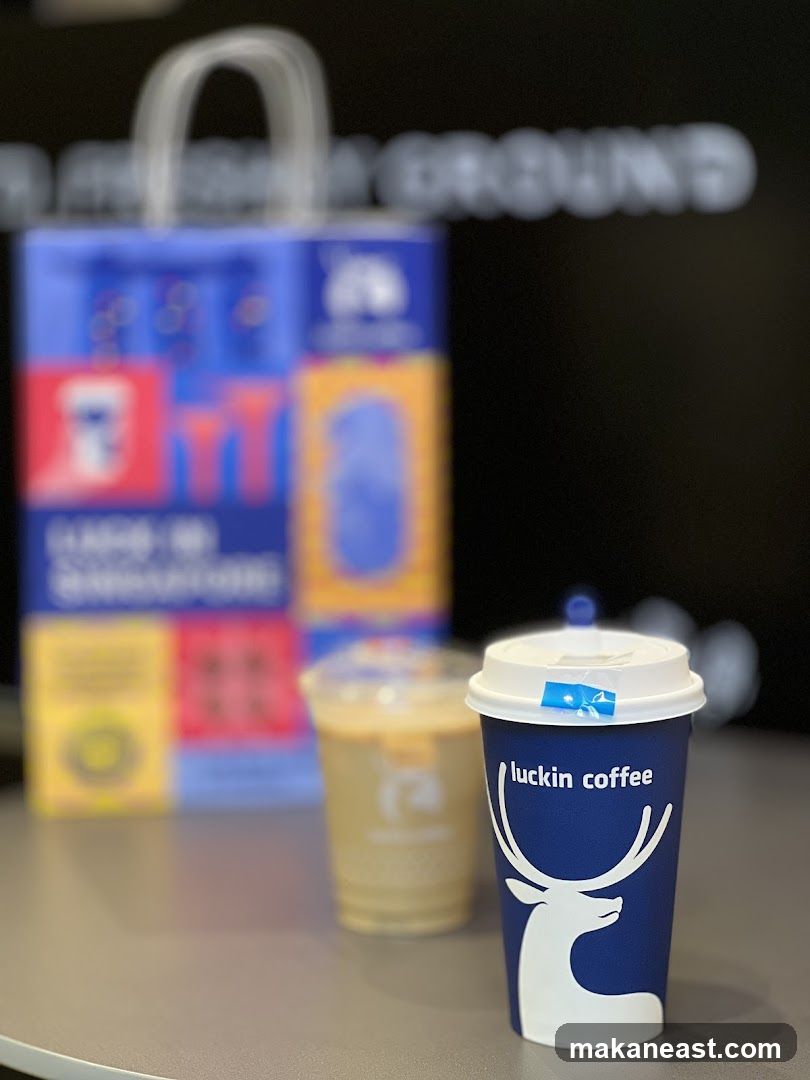 Luckin Coffee Cups and Bag