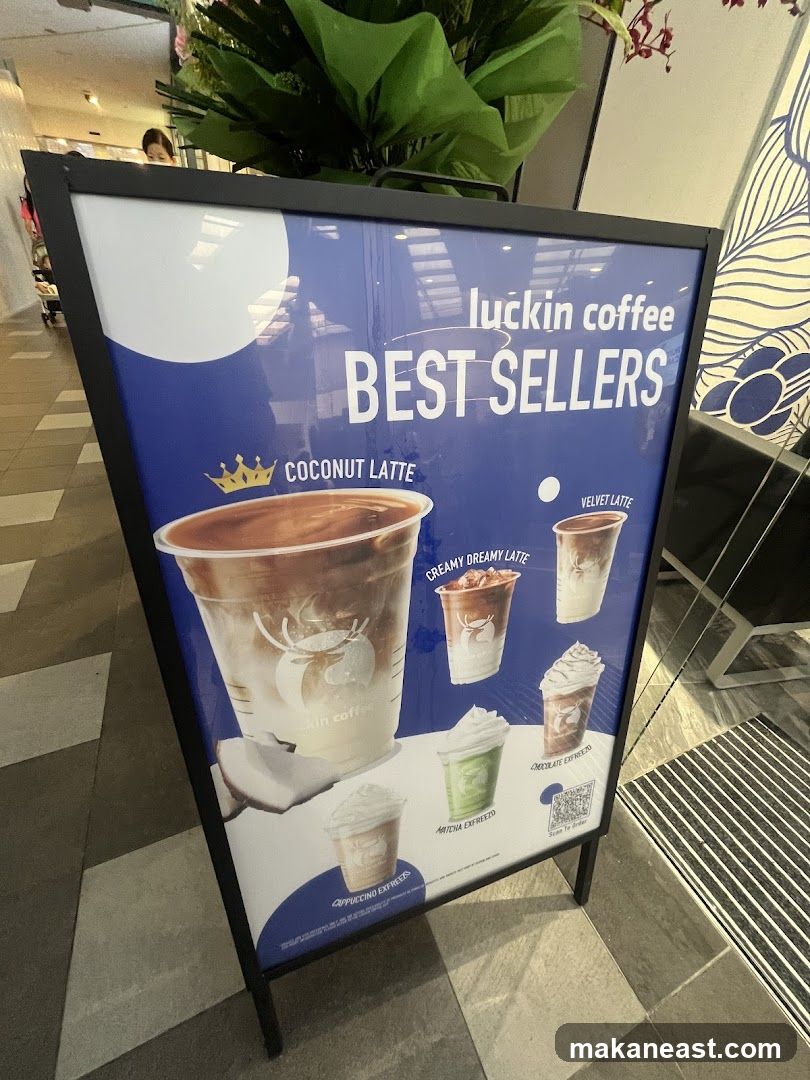 Luckin Coffee Best Sellers Sign