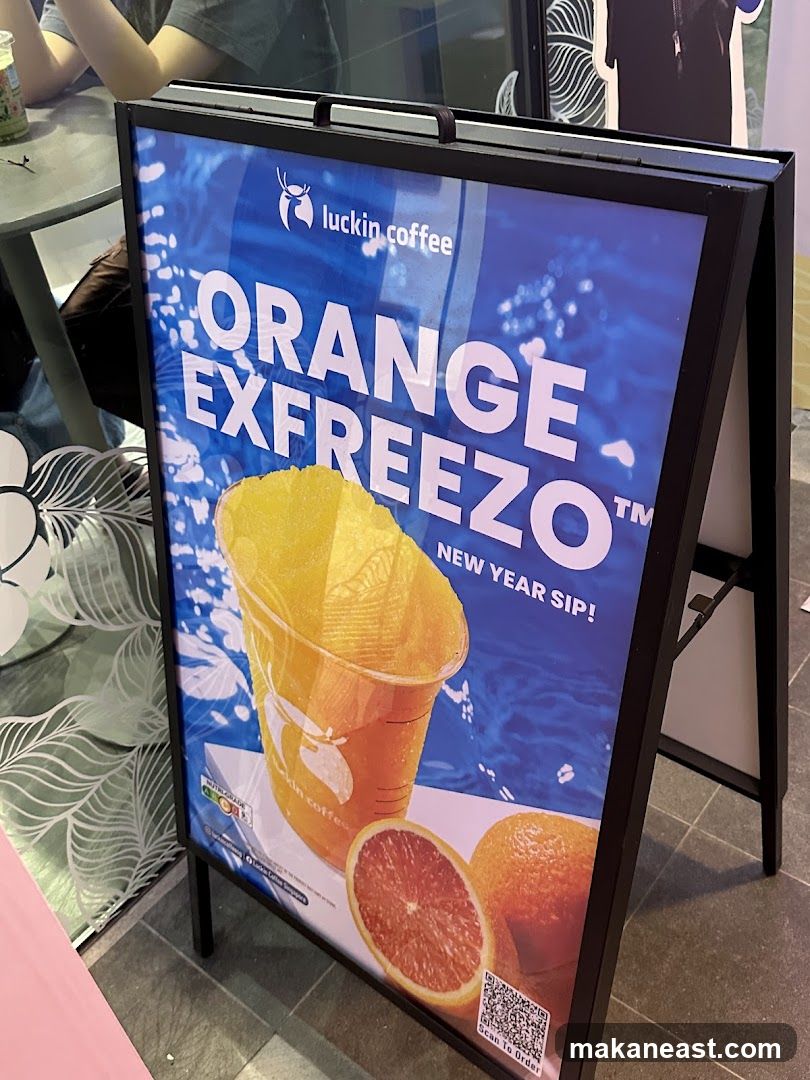 Luckin Coffee Orange Exfreezo Advertisement