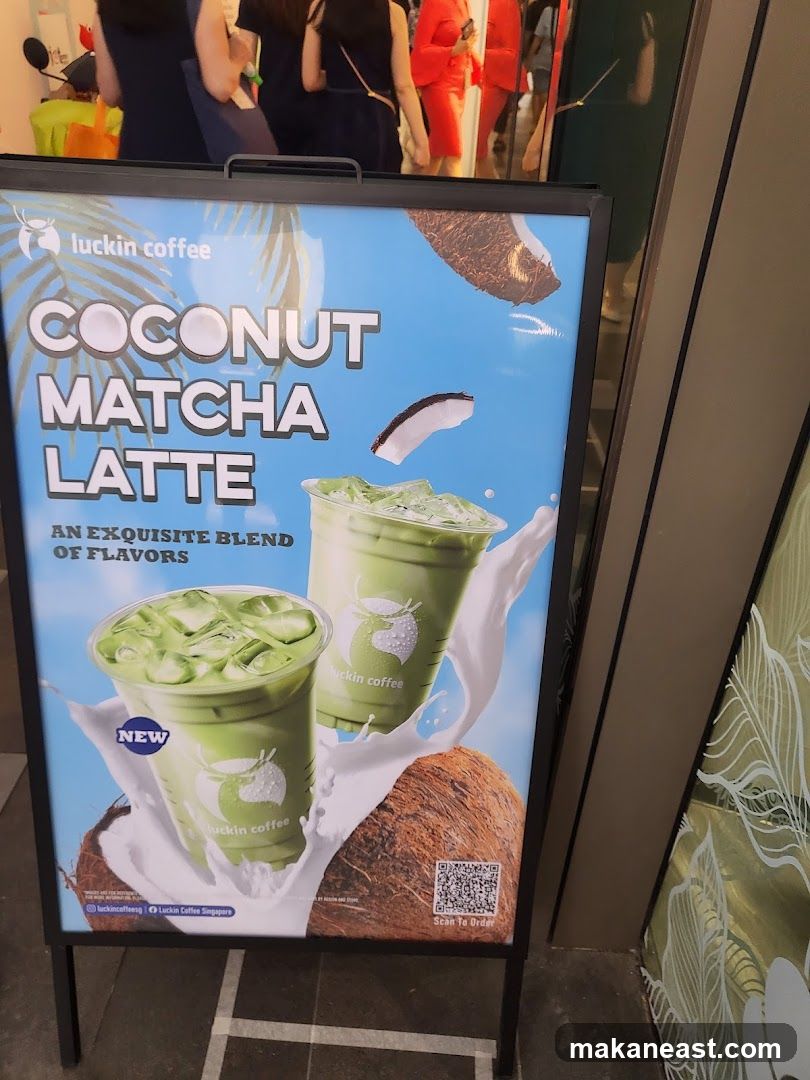 Luckin Coffee Coconut Matcha Latte Advertisement