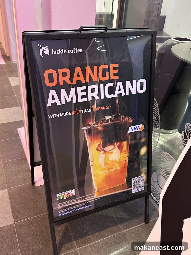 Luckin Coffee Orange Americano Advertisement
