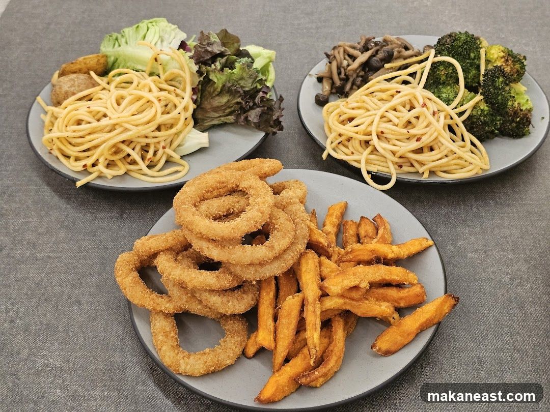Three Plates of Food