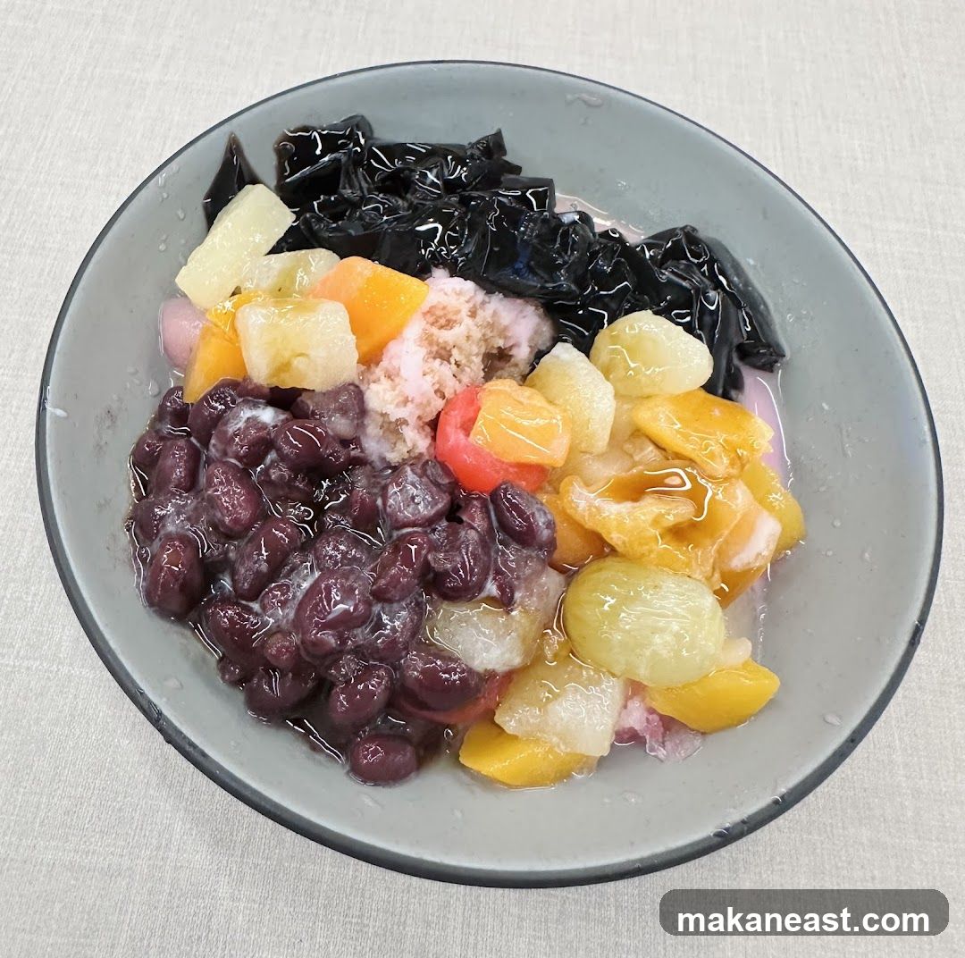 Shaved Ice Dessert with Assorted Toppings