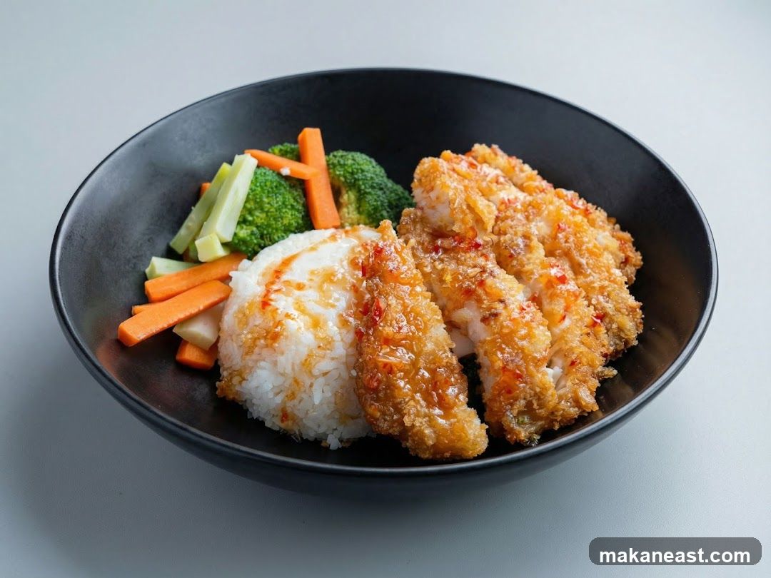 Crispy Fish with Rice and Vegetables