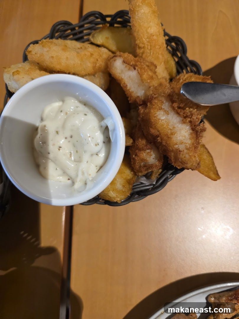 Fried Fish and Chips with Dip