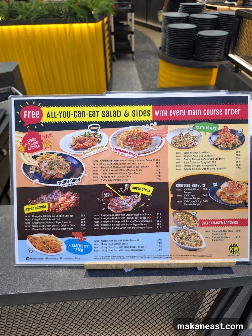 Western Grill Menu