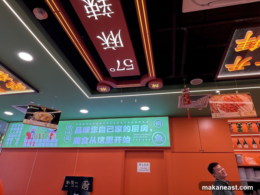 Restaurant Interior with Food Displays
