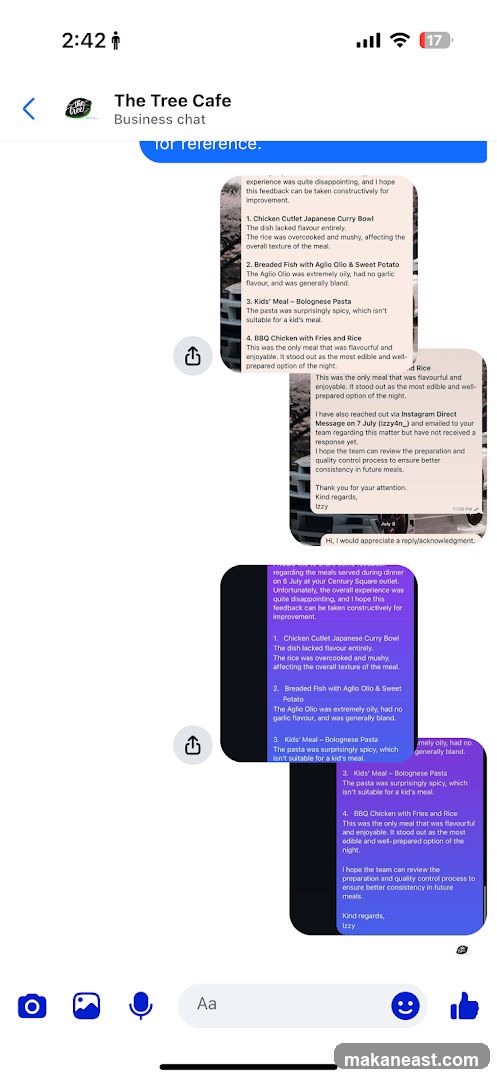 Business Chat Feedback