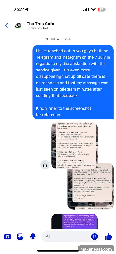 Customer Feedback Message