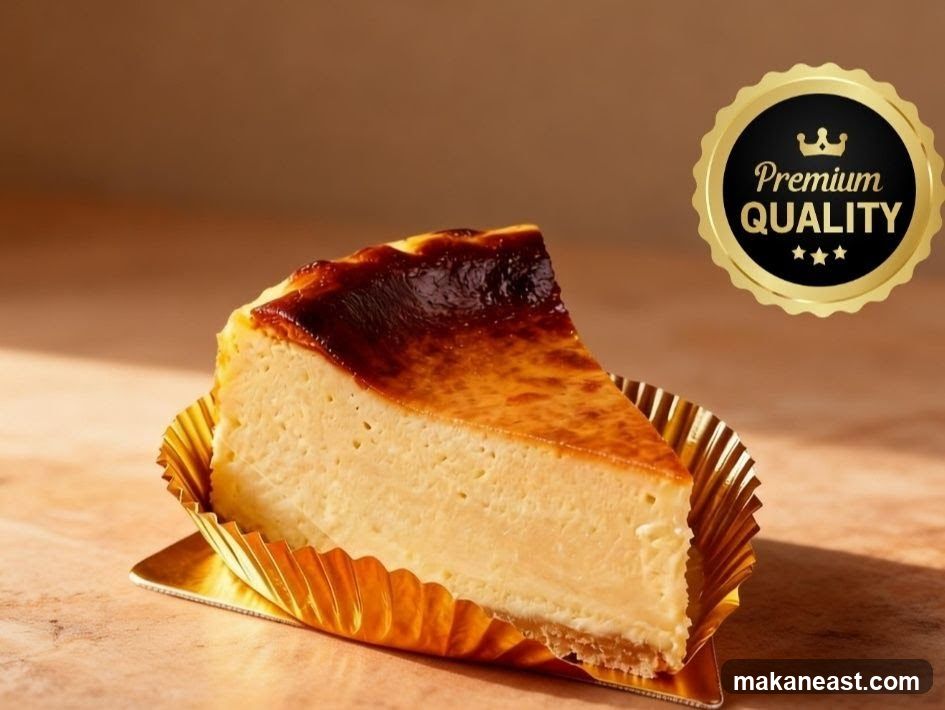 Slice of Burnt Basque Cheesecake