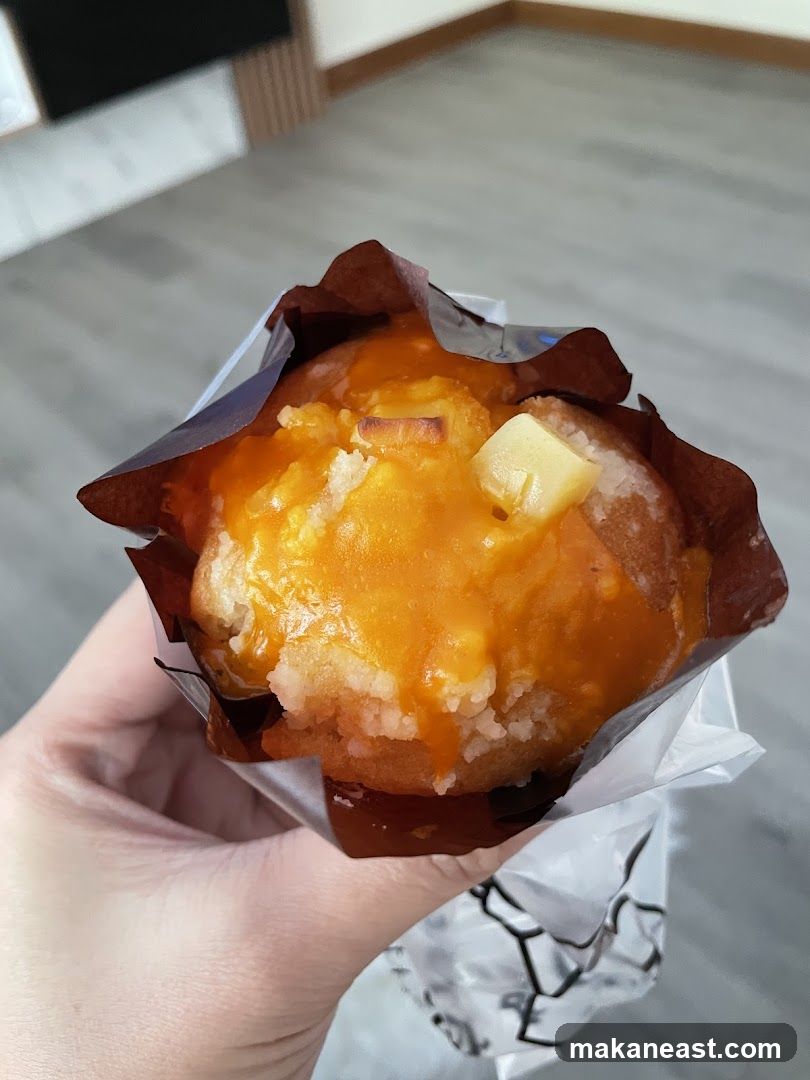 Sweet pastry with orange glaze