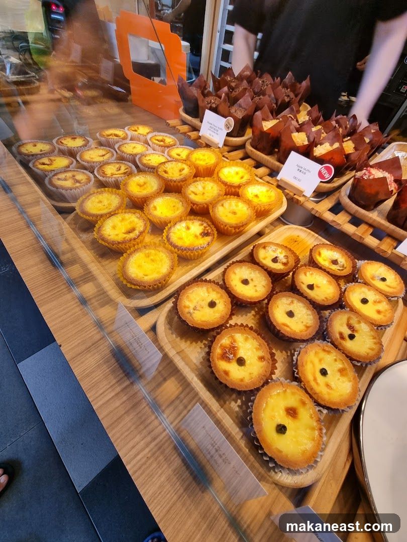 Pastries in a Display Case