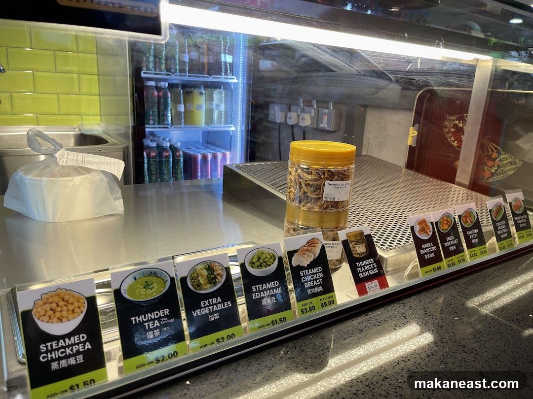 Food Display with Menu Items