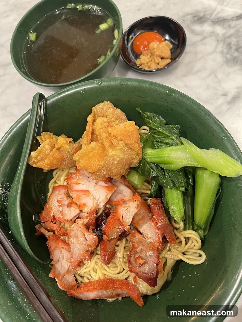 Noodle Dish with Char Siu and Wontons