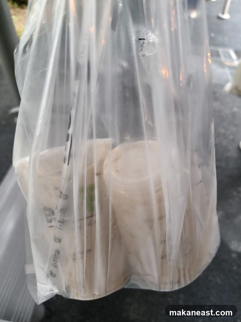 Beverages in a Plastic Bag