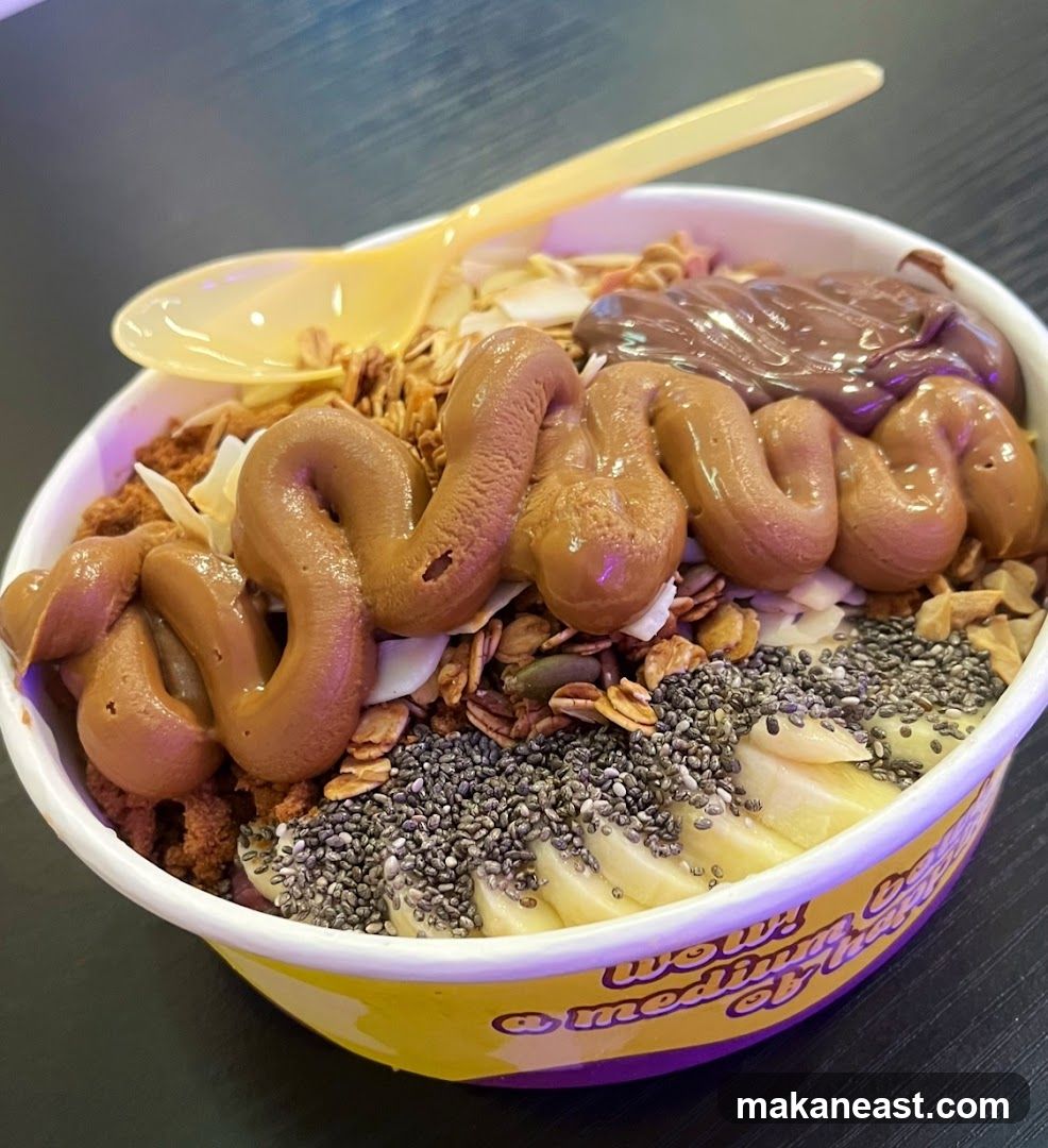 Acai Bowl with Peanut Butter and Chocolate