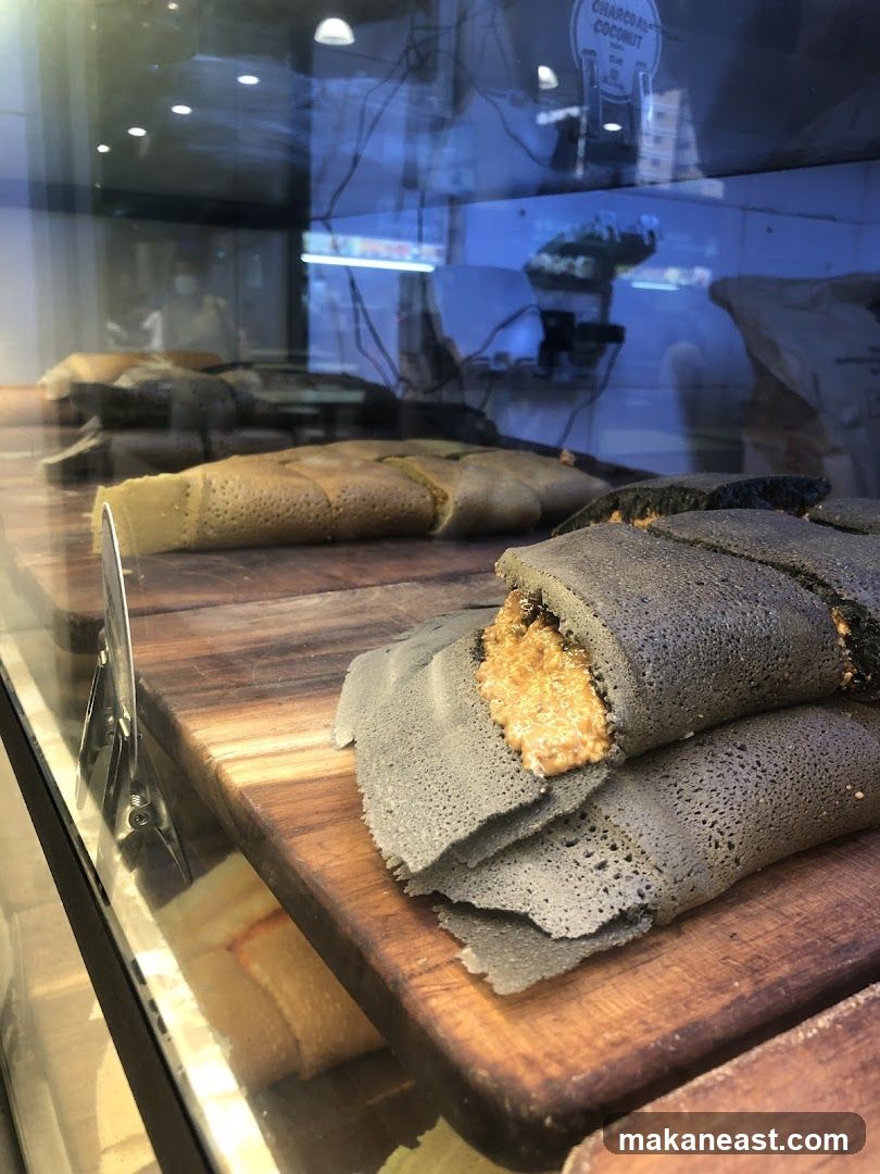 Desserts in a Display Case